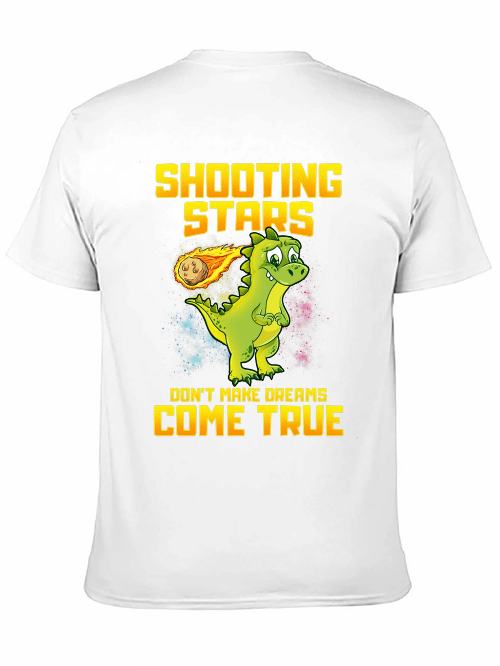 Shooting Stars Dinosaur Graphic T-Shirt