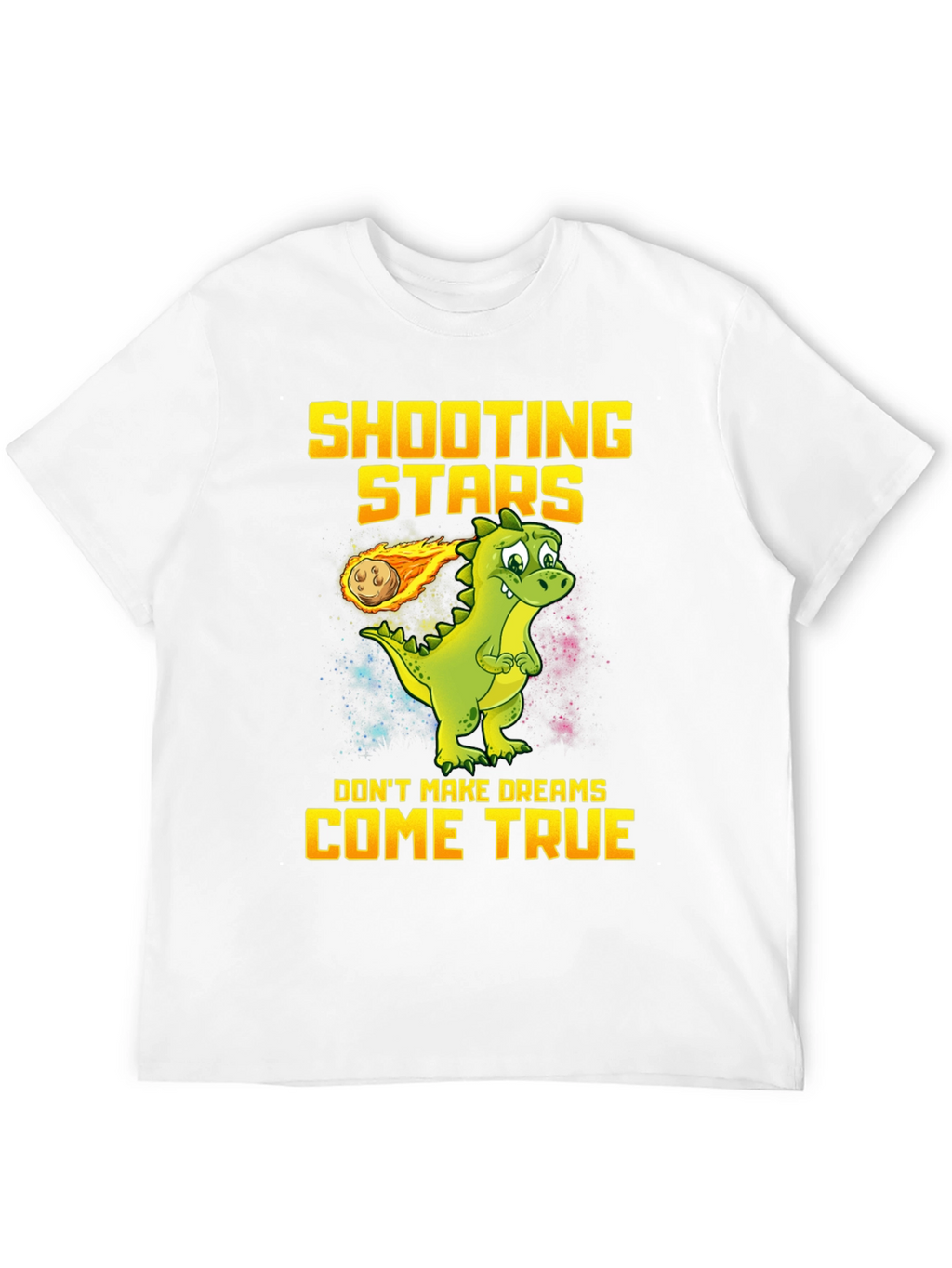 Shooting Stars Dinosaur Graphic T-Shirt