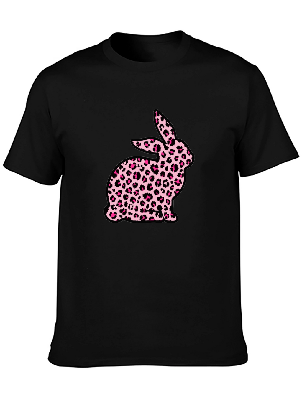 Leopard Print Bunny Graphic T-Shirt