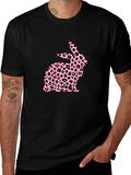 Leopard Print Bunny Graphic T-Shirt
