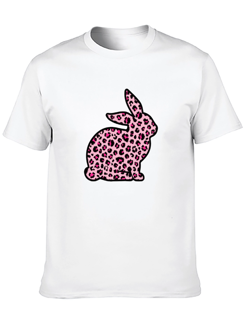 Leopard Print Bunny Graphic T-Shirt