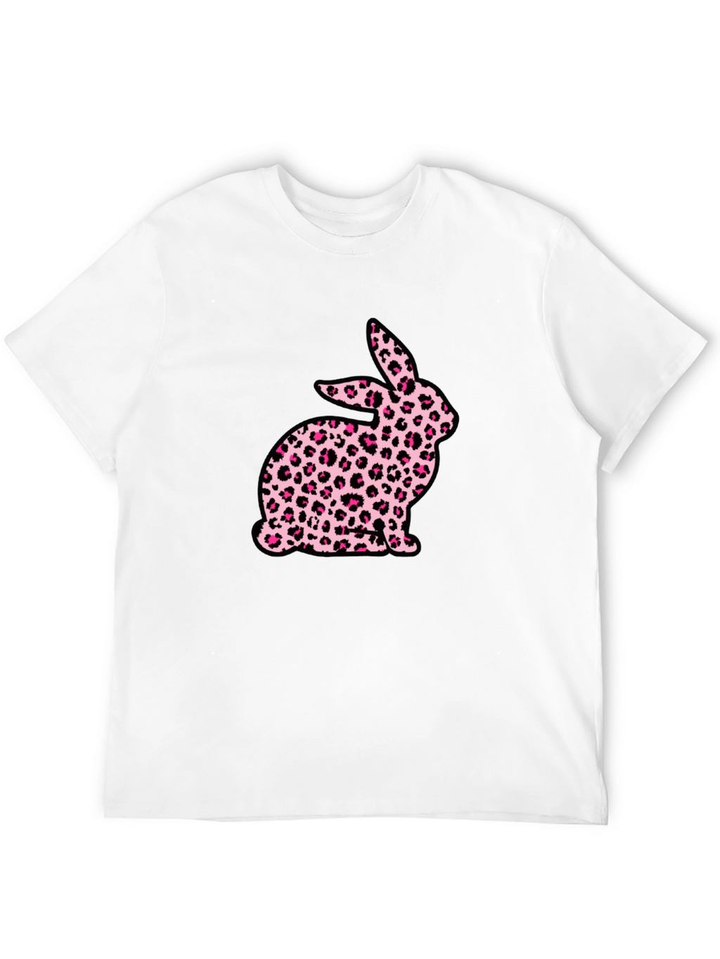 Leopard Print Bunny Graphic T-Shirt