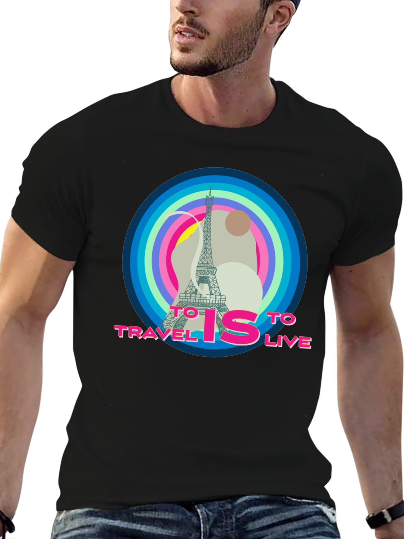 Paris Travel Graphic Tee - To Travel is to Live