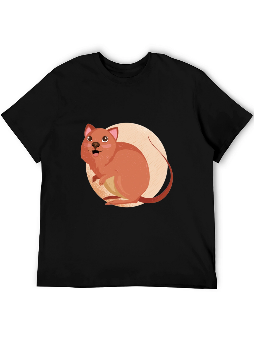 Cute Quokka T-Shirt - Black Cotton Tee