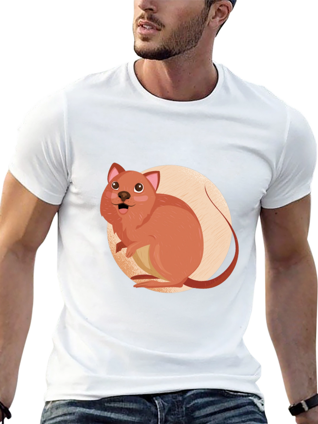Cute Quokka T-Shirt - Black Cotton Tee