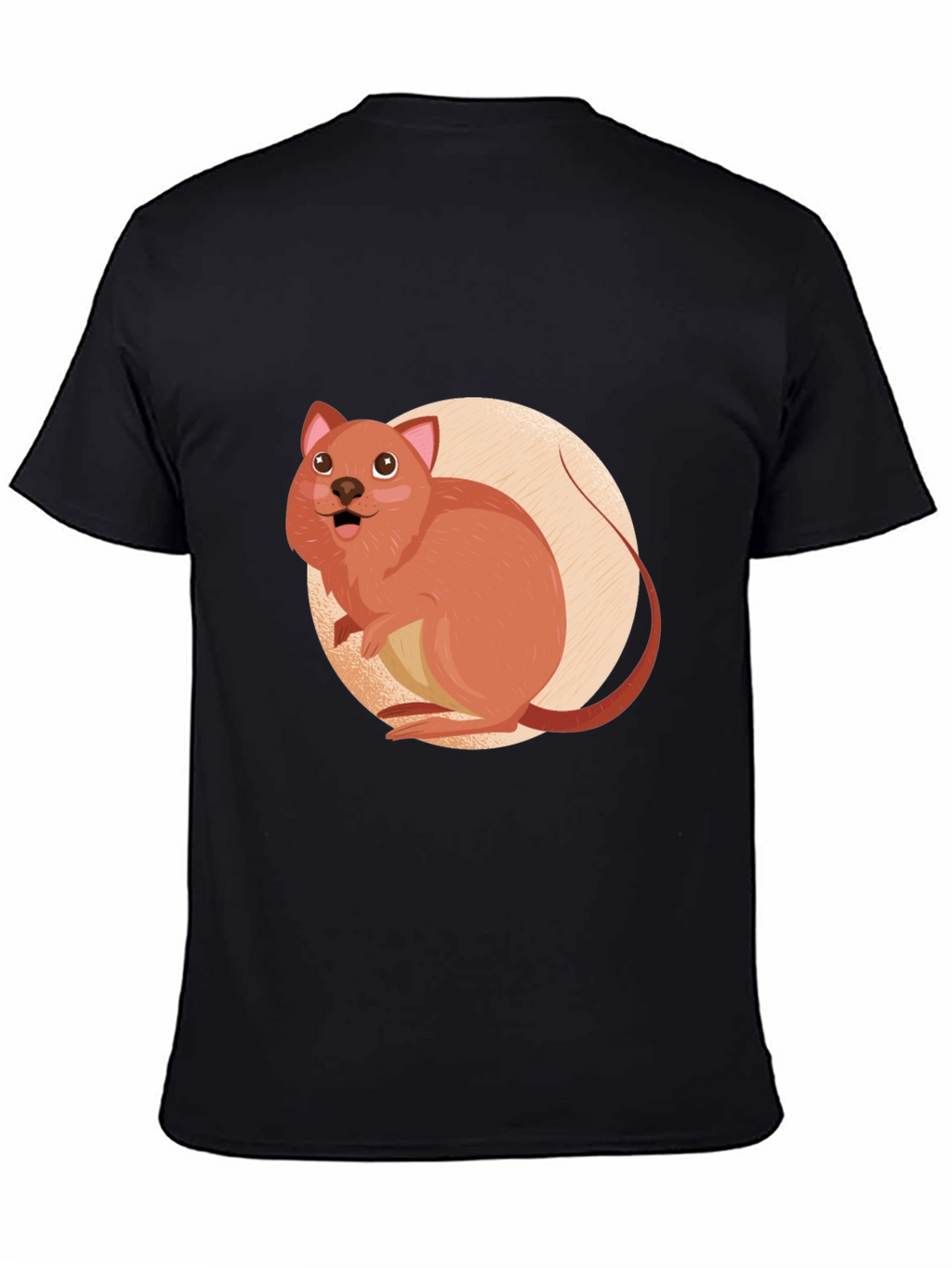 Cute Quokka T-Shirt - Black Cotton Tee