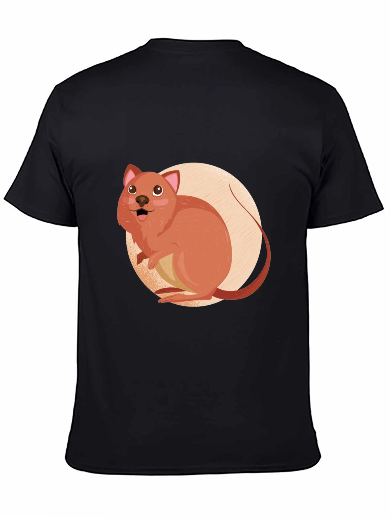 Cute Quokka T-Shirt - Black Cotton Tee