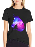 Galaxy Unicorn Black T-Shirt