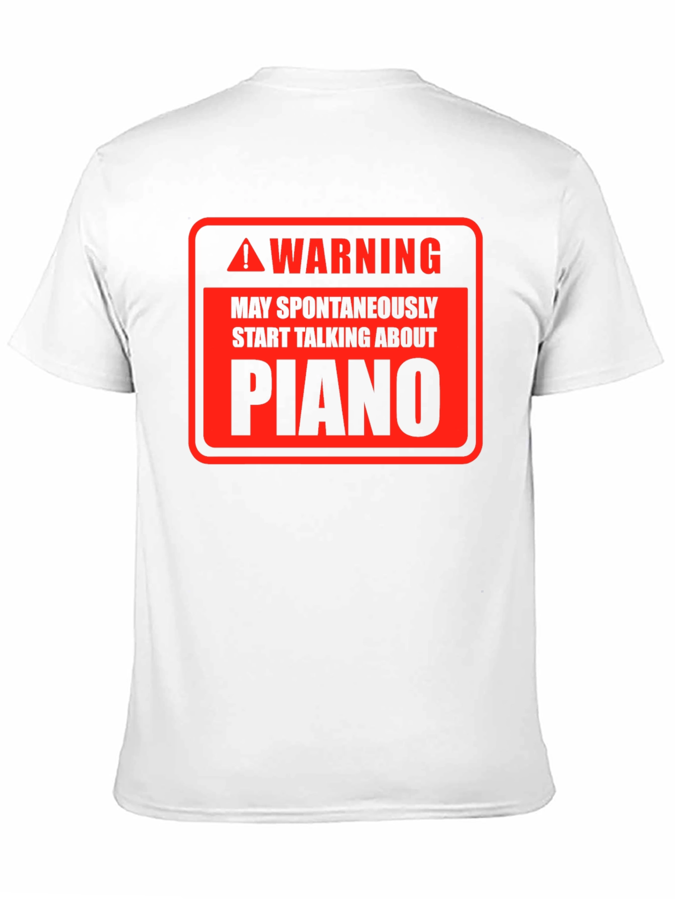 Warning Piano T-Shirt - Spontaneous Musicality