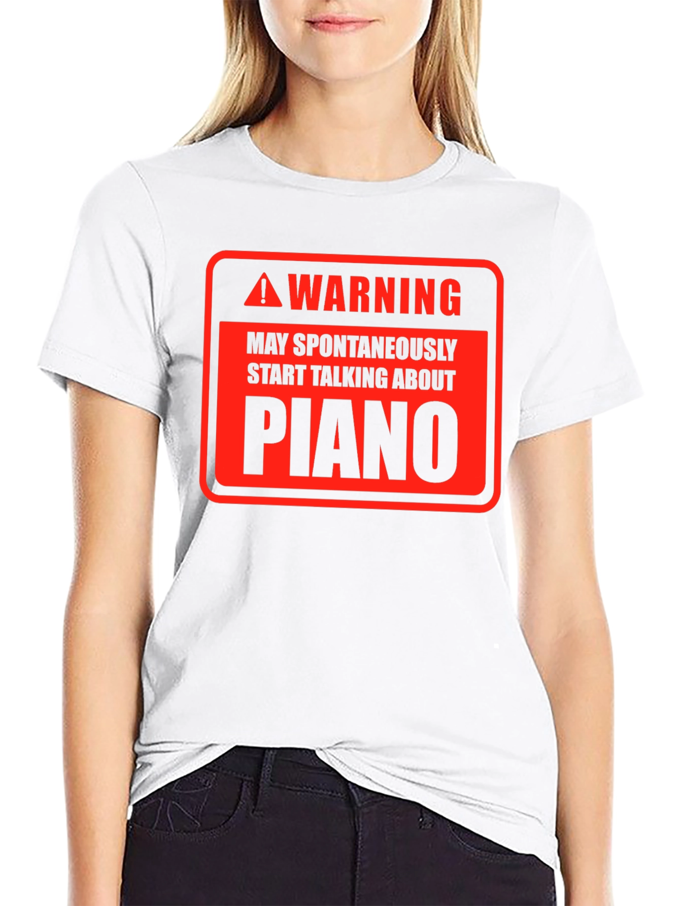Warning Piano T-Shirt - Spontaneous Musicality