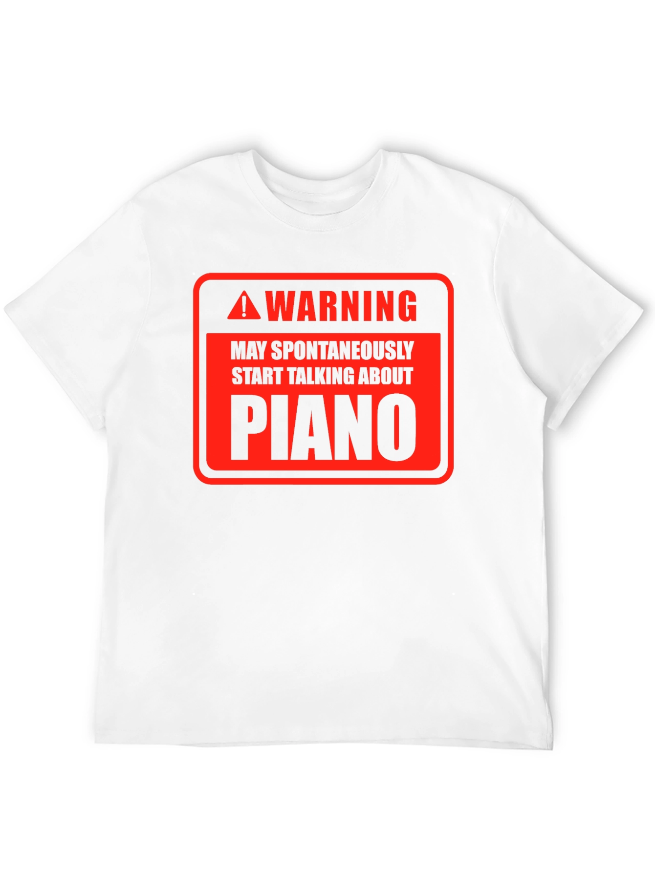 Warning Piano T-Shirt - Spontaneous Musicality