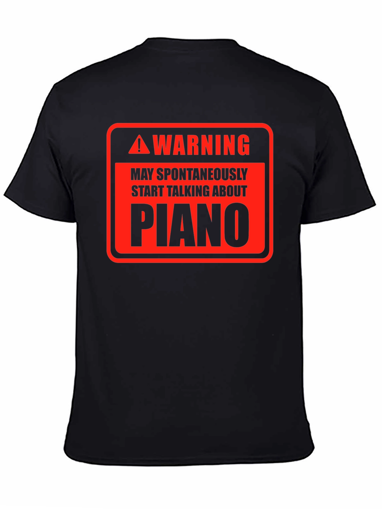 Warning Piano T-Shirt - Spontaneous Musicality
