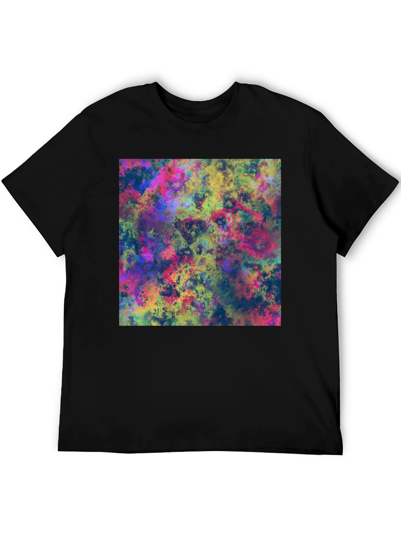 Abstract Art Print Black T-Shirt
