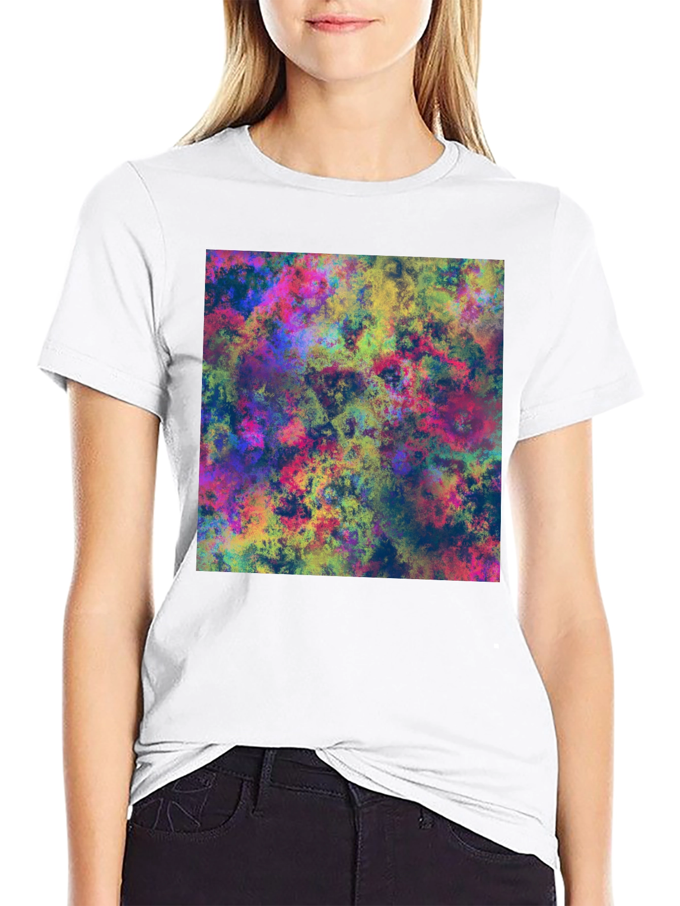Abstract Art Print Black T-Shirt