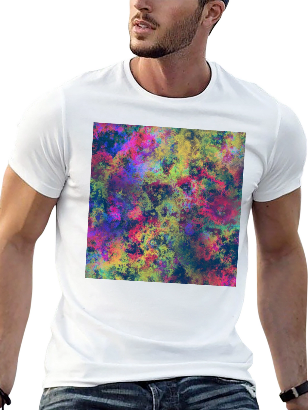 Abstract Art Print Black T-Shirt