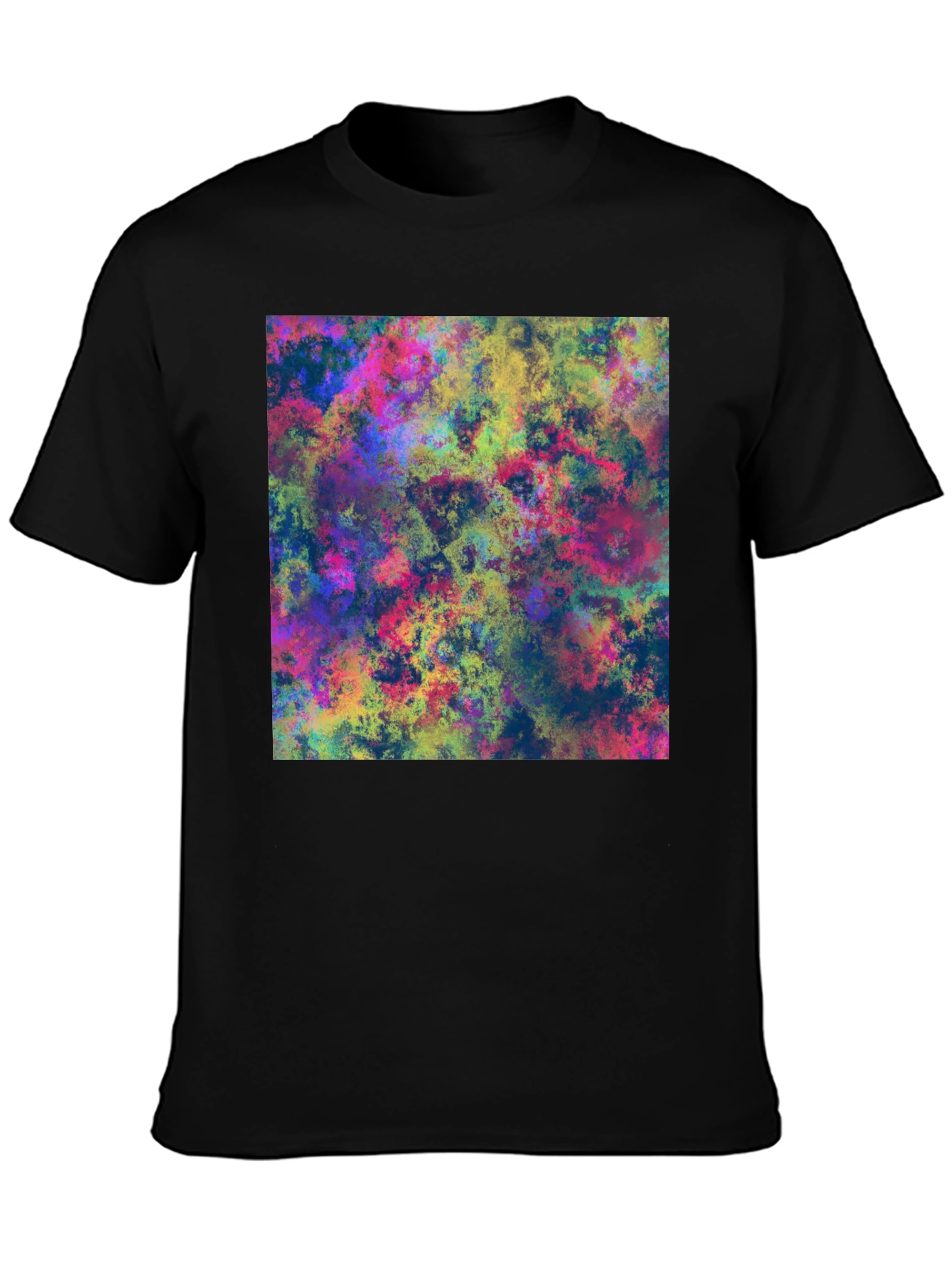 Abstract Art Print Black T-Shirt