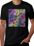 Abstract Art Print Black T-Shirt