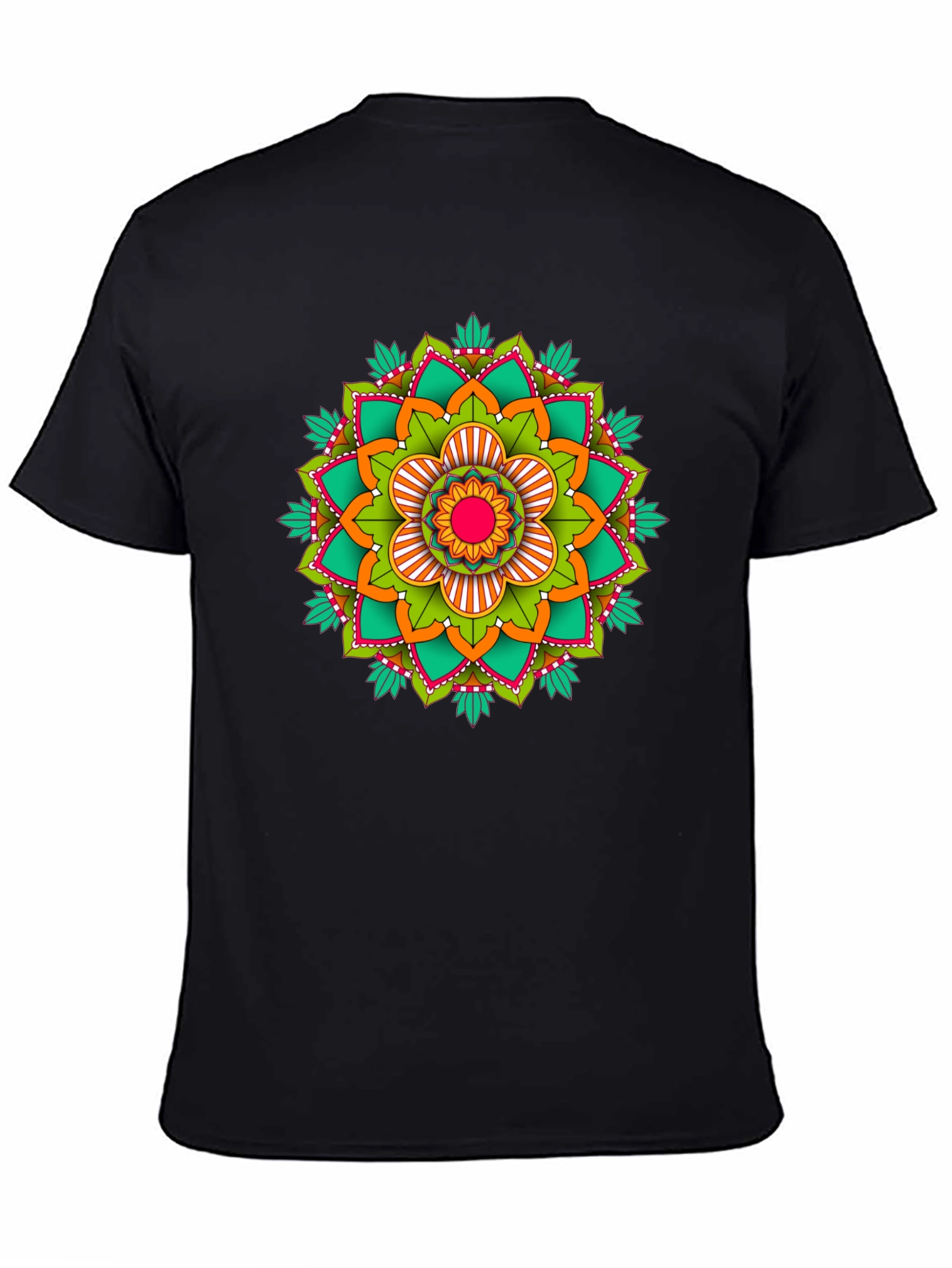 Mandala Graphic Print Black T-Shirt