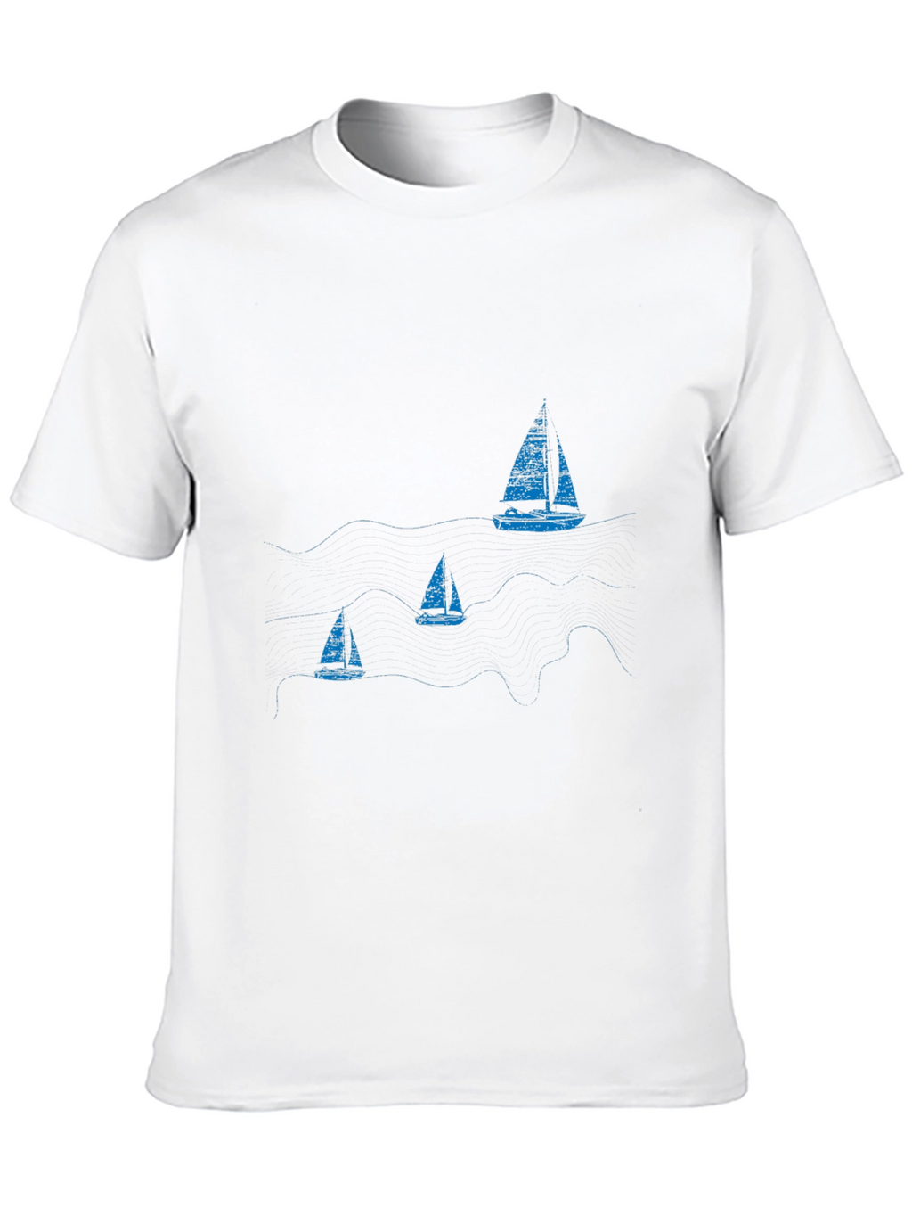 Nautical Sailboat Graphic Black T-Shirt