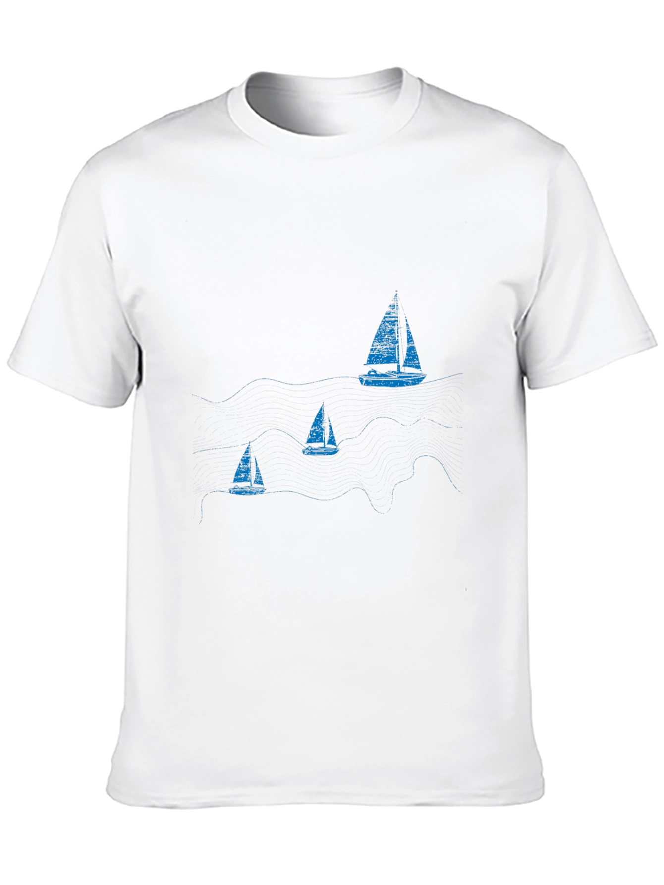 Nautical Sailboat Graphic Black T-Shirt
