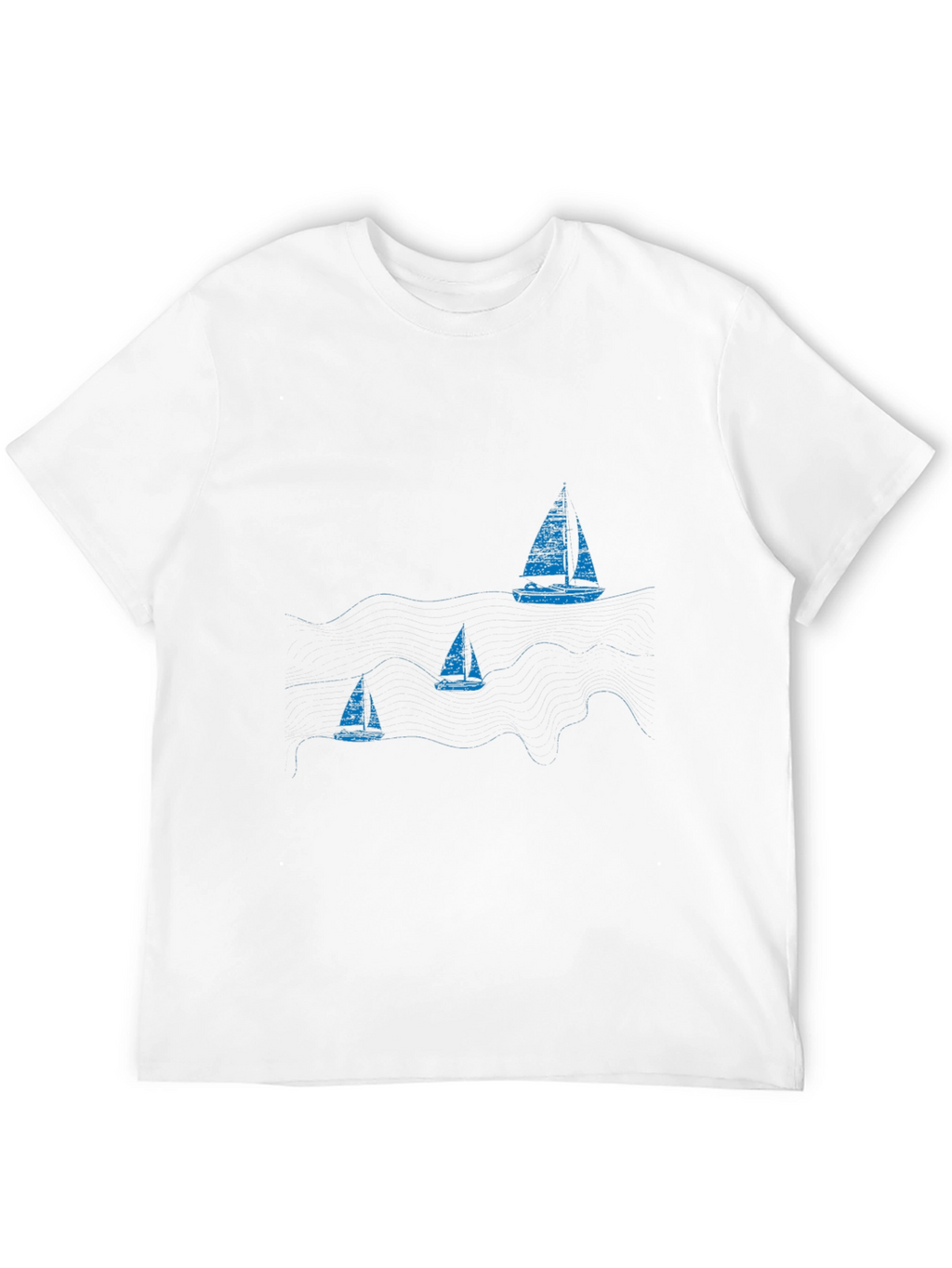 Nautical Sailboat Graphic Black T-Shirt