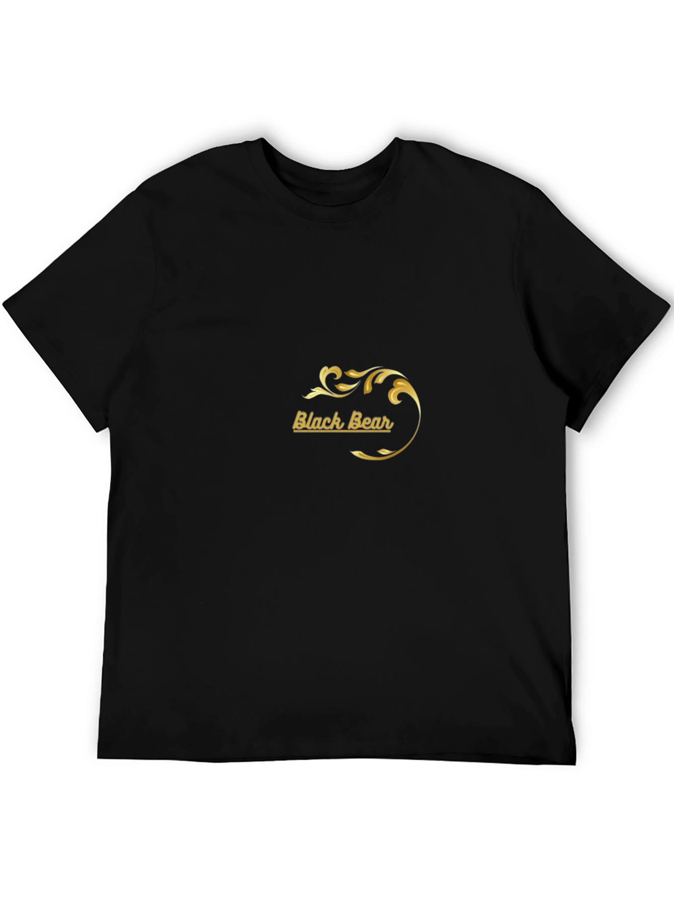 Black Bear Graphic Print Crew Neck T-Shirt