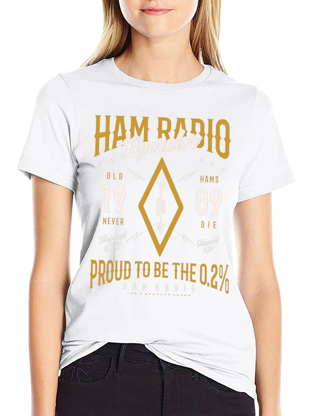 Ham Radio Operator T-Shirt: Old Hams Never Die
