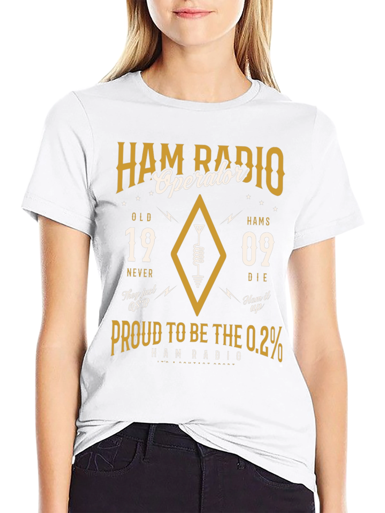 Ham Radio Operator T-Shirt: Old Hams Never Die