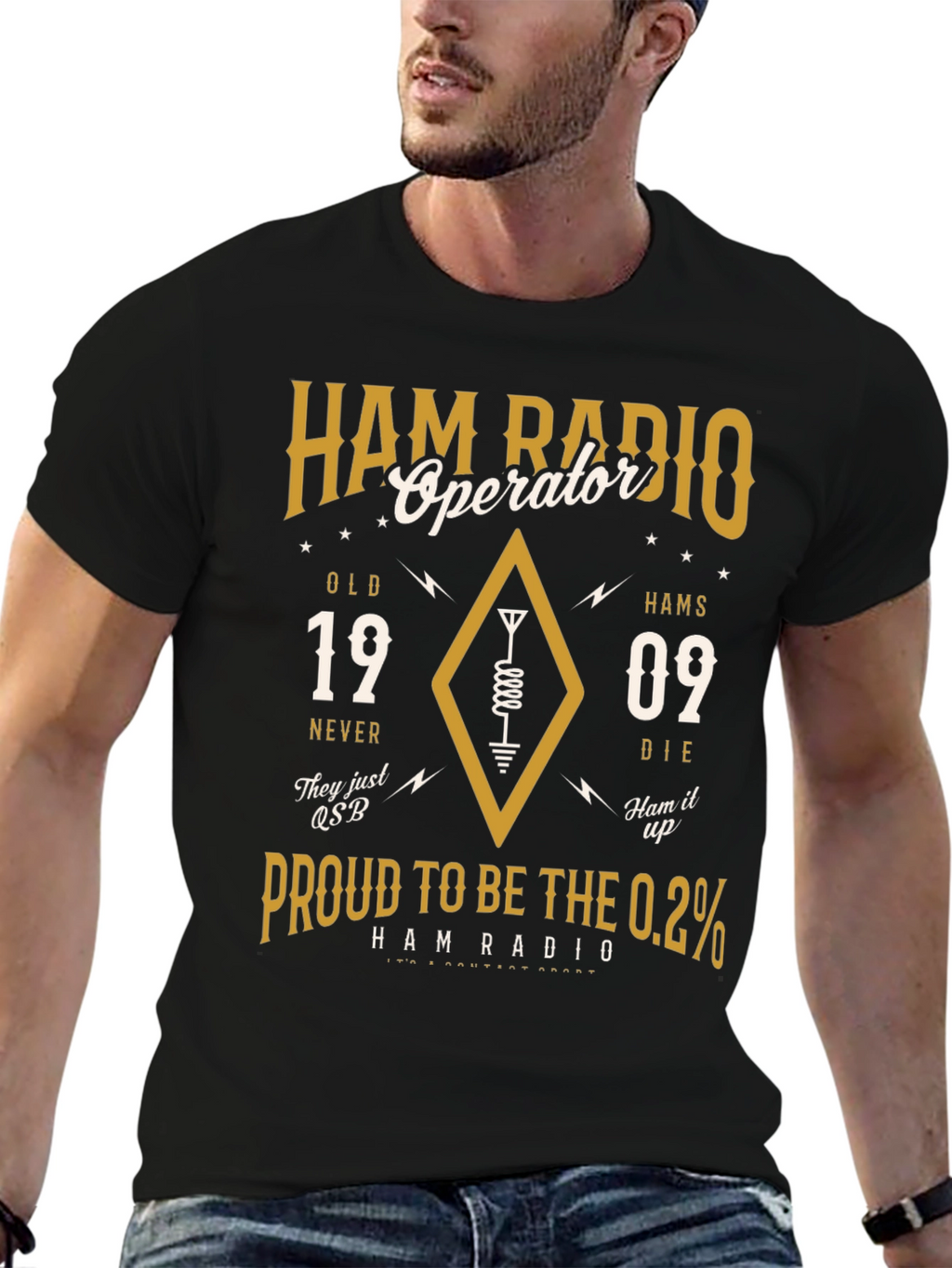 Ham Radio Operator T-Shirt: Old Hams Never Die
