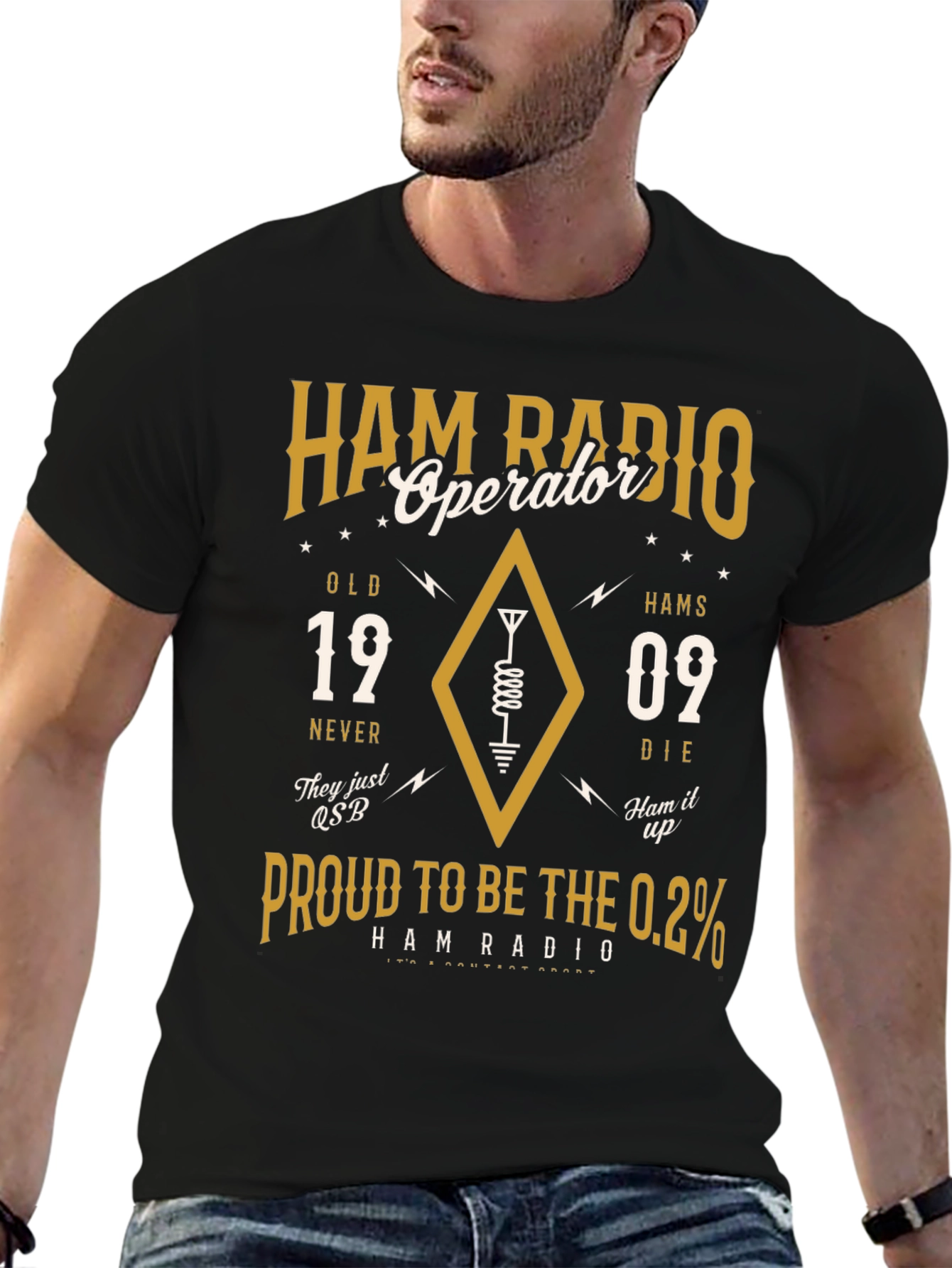 Ham Radio Operator T-Shirt: Old Hams Never Die