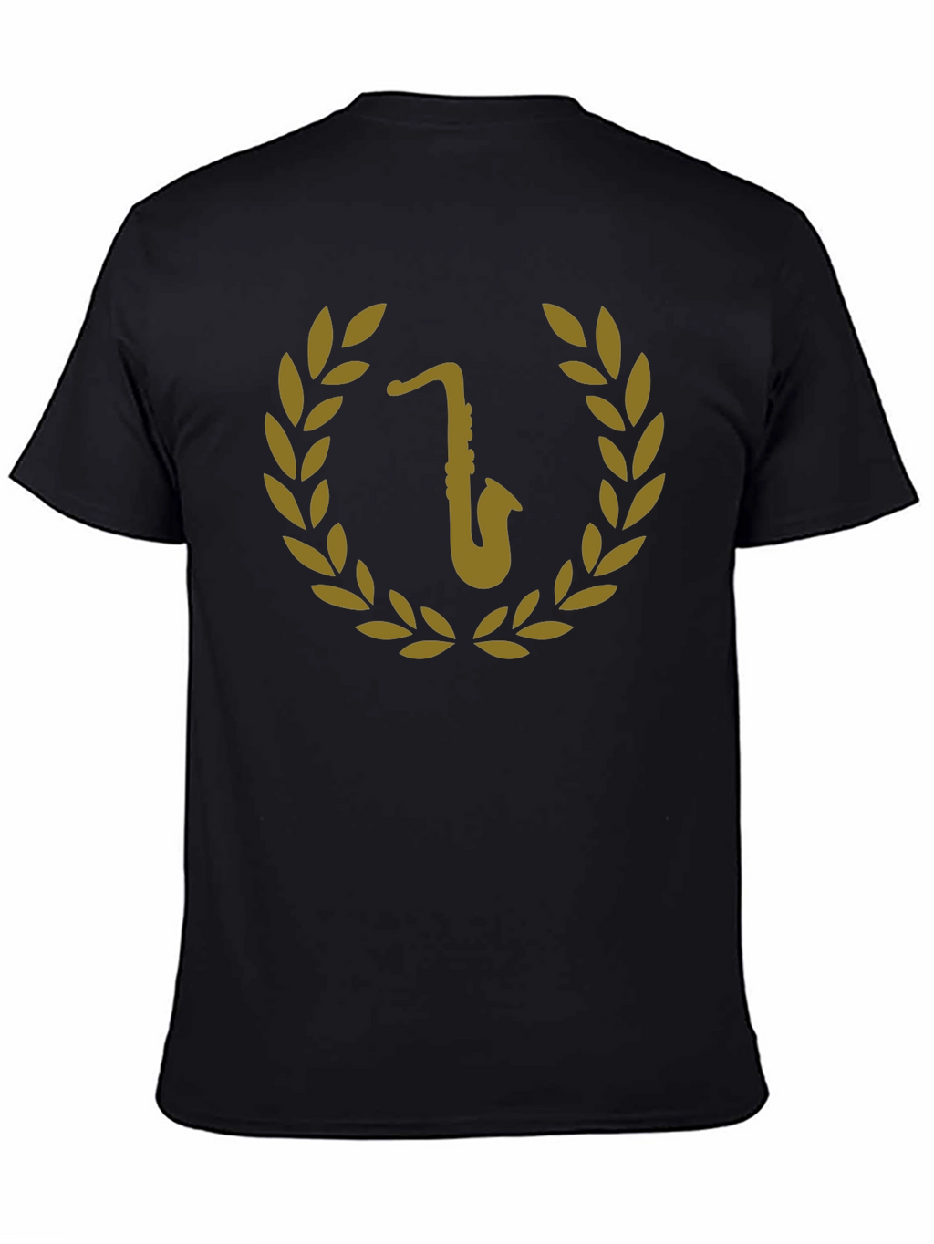 Saxophone Laurel Wreath Graphic Tee