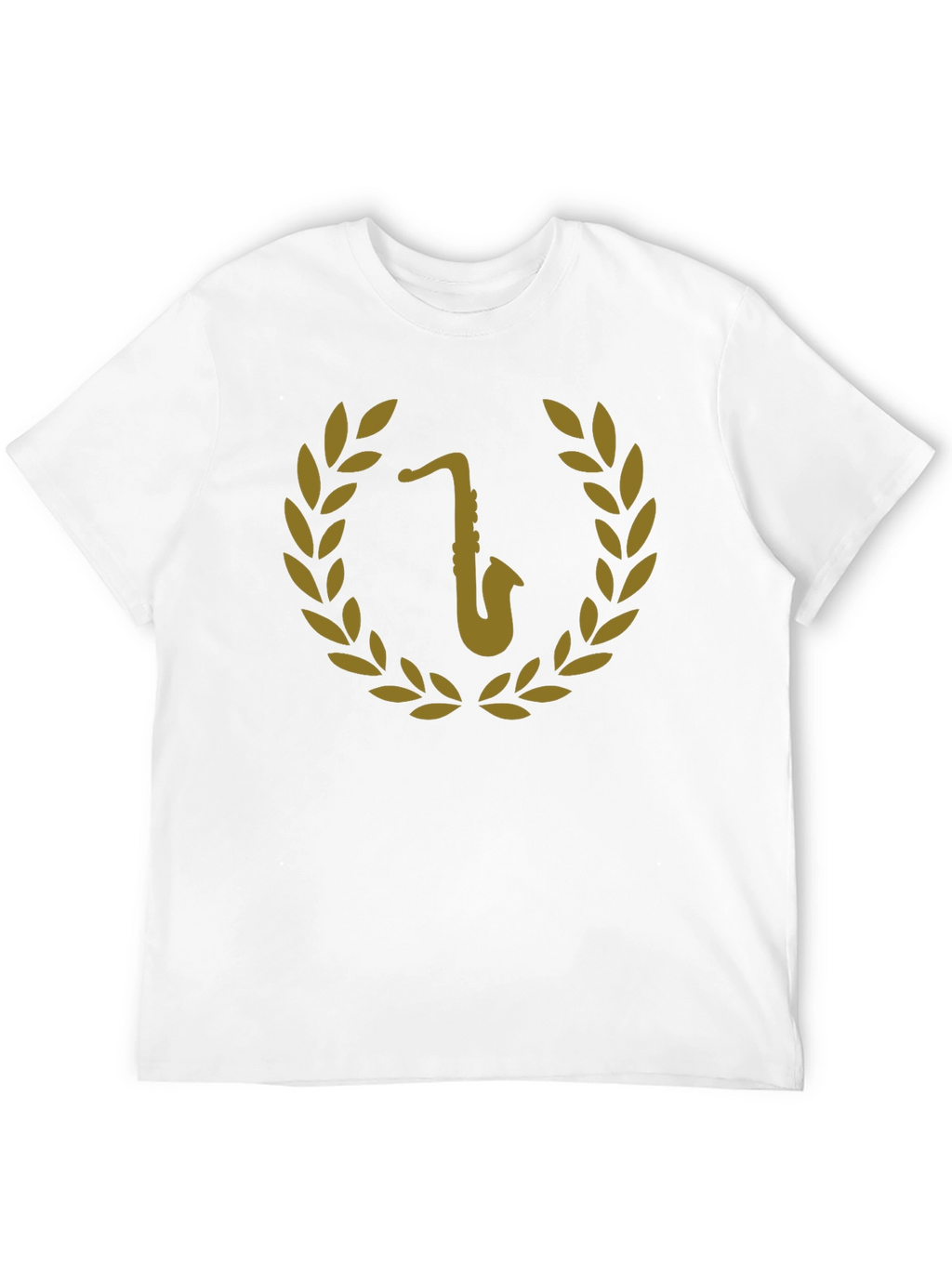 Saxophone Laurel Wreath Graphic Tee