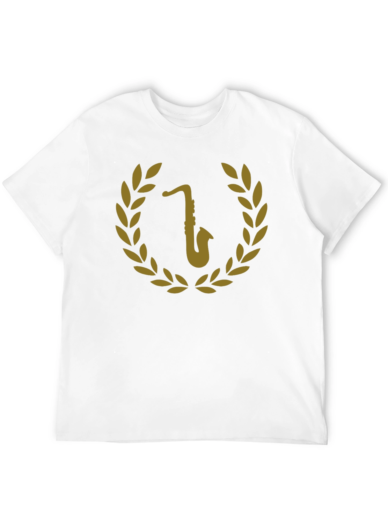 Saxophone Laurel Wreath Graphic Tee