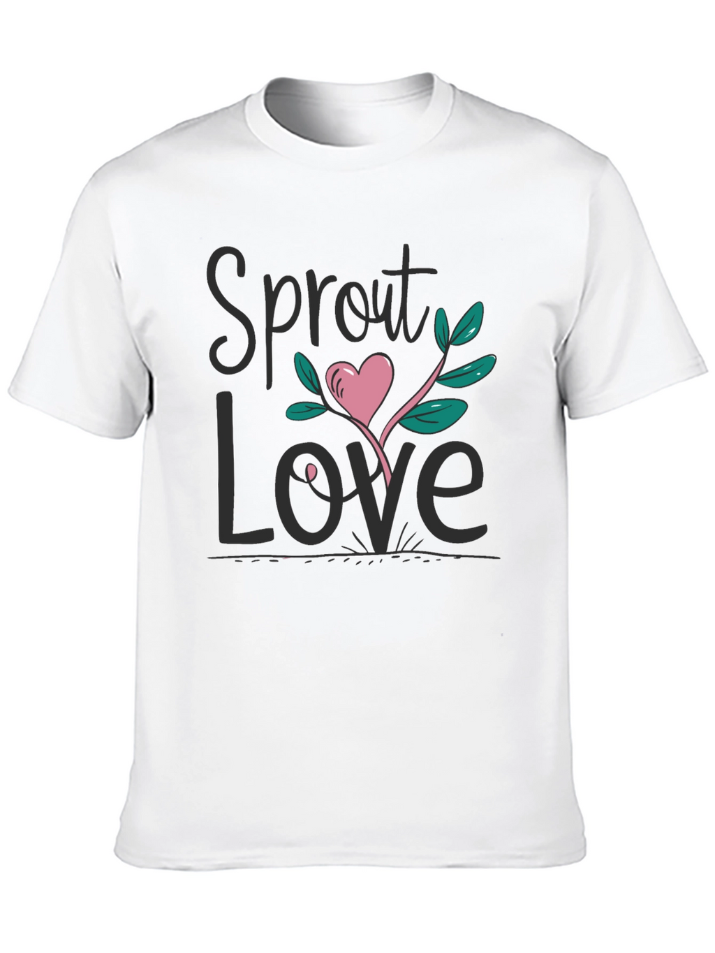 Sprout Love Black Graphic Tee