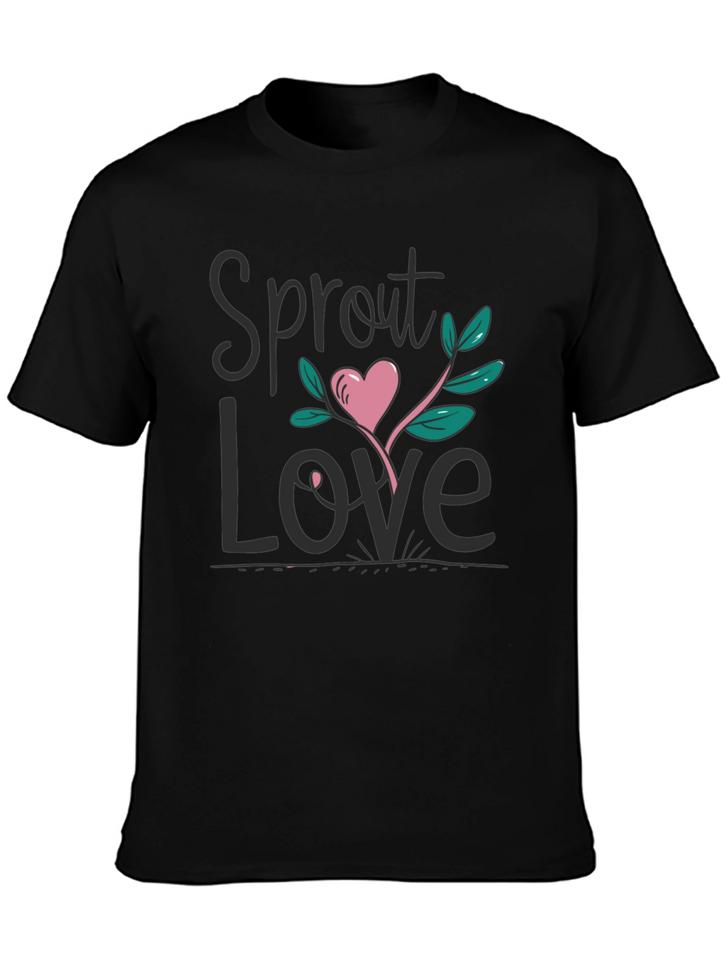 Sprout Love Black Graphic Tee