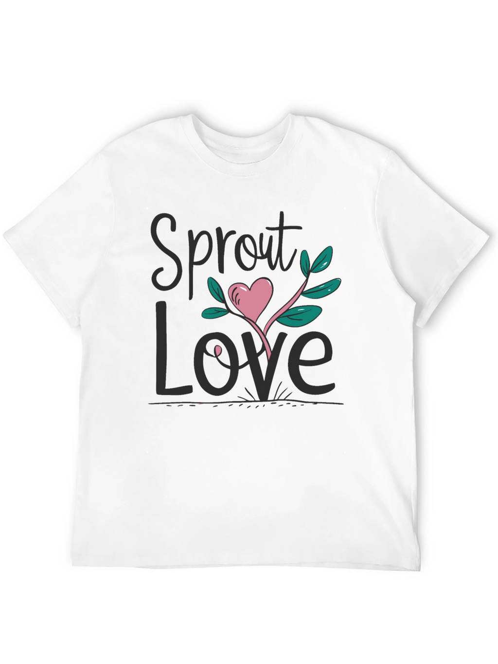 Sprout Love Black Graphic Tee