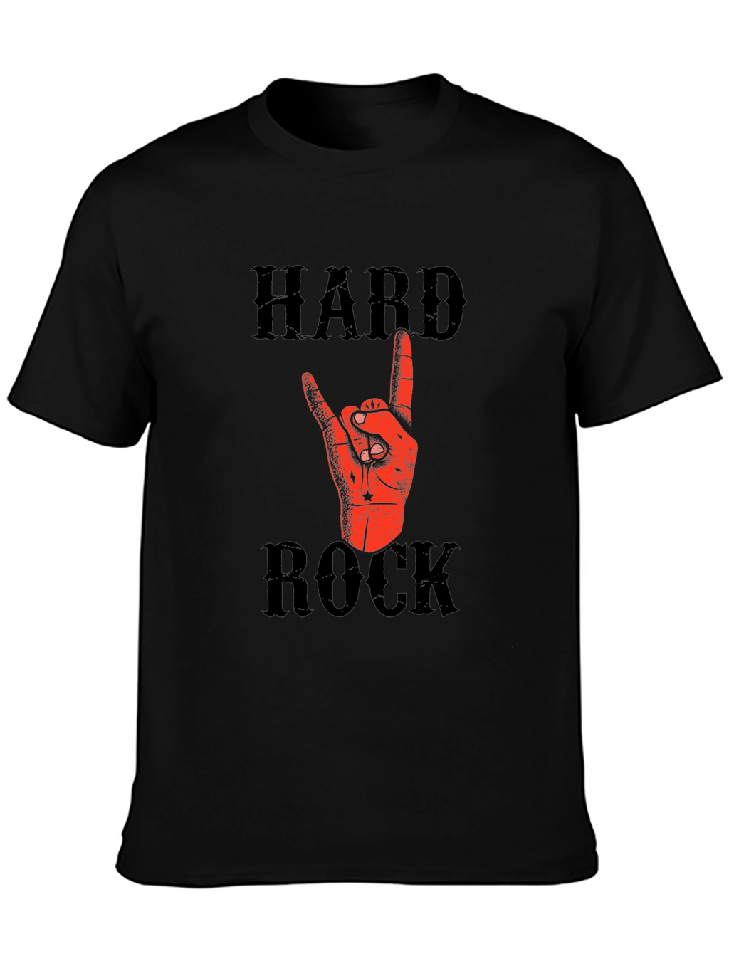 Hard Rock Graphic T-Shirt - Black Cotton Tee