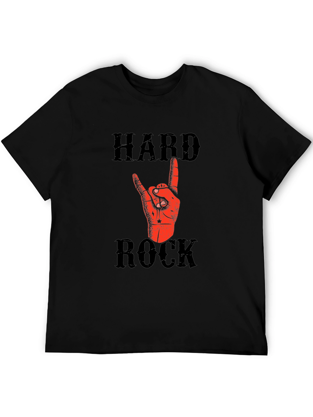 Hard Rock Graphic T-Shirt - Black Cotton Tee