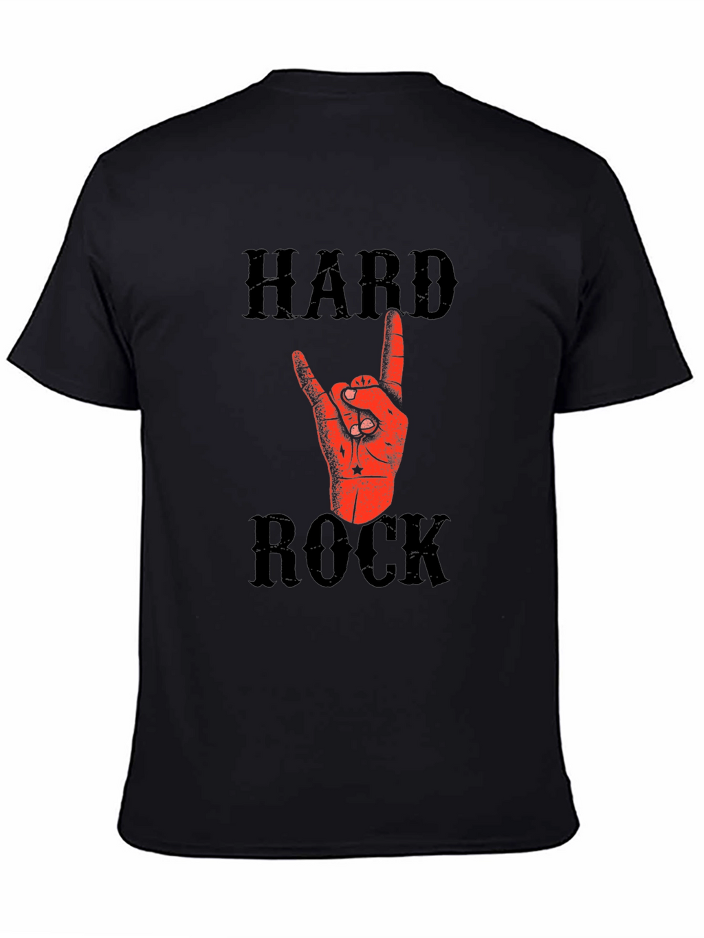 Hard Rock Graphic T-Shirt - Black Cotton Tee