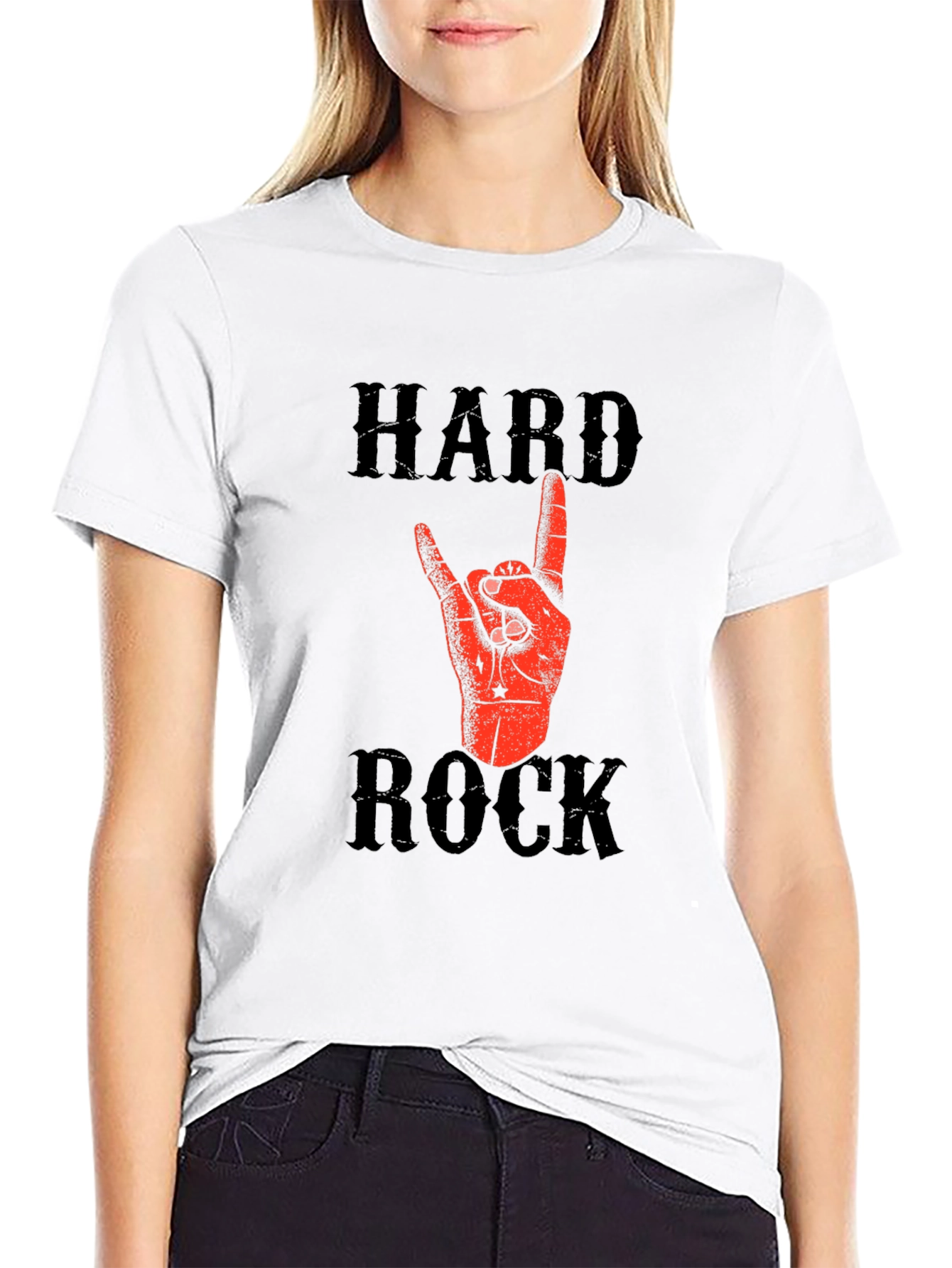 Hard Rock Graphic T-Shirt - Black Cotton Tee