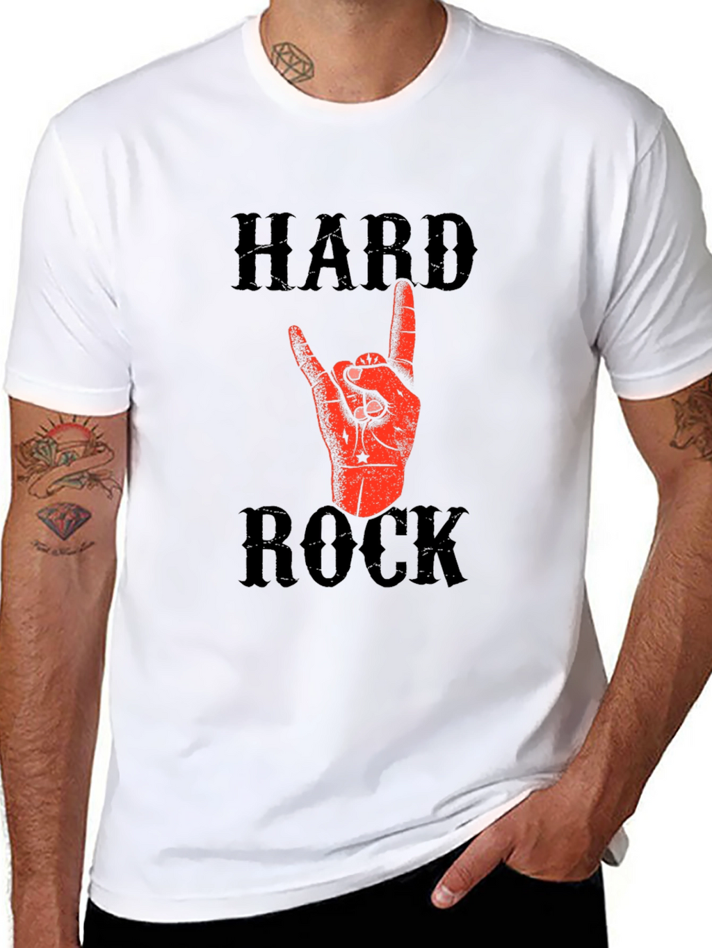 Hard Rock Graphic T-Shirt - Black Cotton Tee