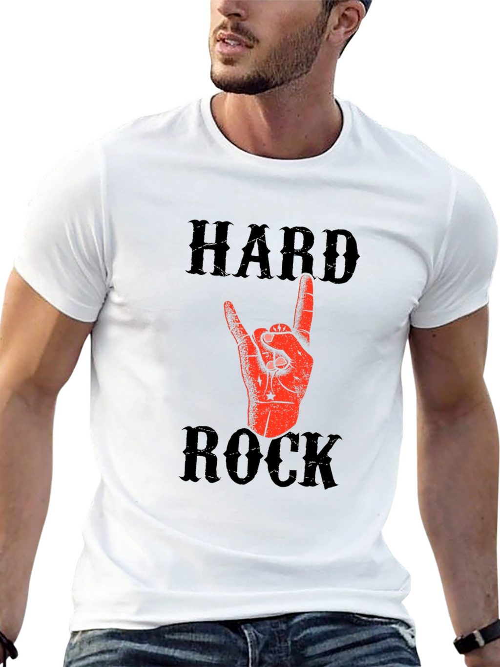 Hard Rock Graphic T-Shirt - Black Cotton Tee