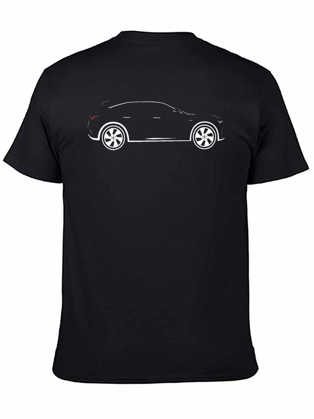 Car Silhouette Graphic Tee - Black