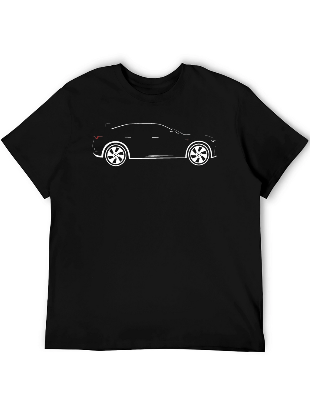 Car Silhouette Graphic Tee - Black