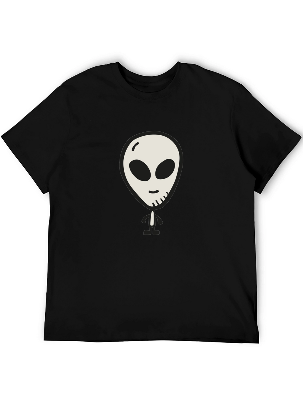 Alien Graphic Print Black T-Shirt