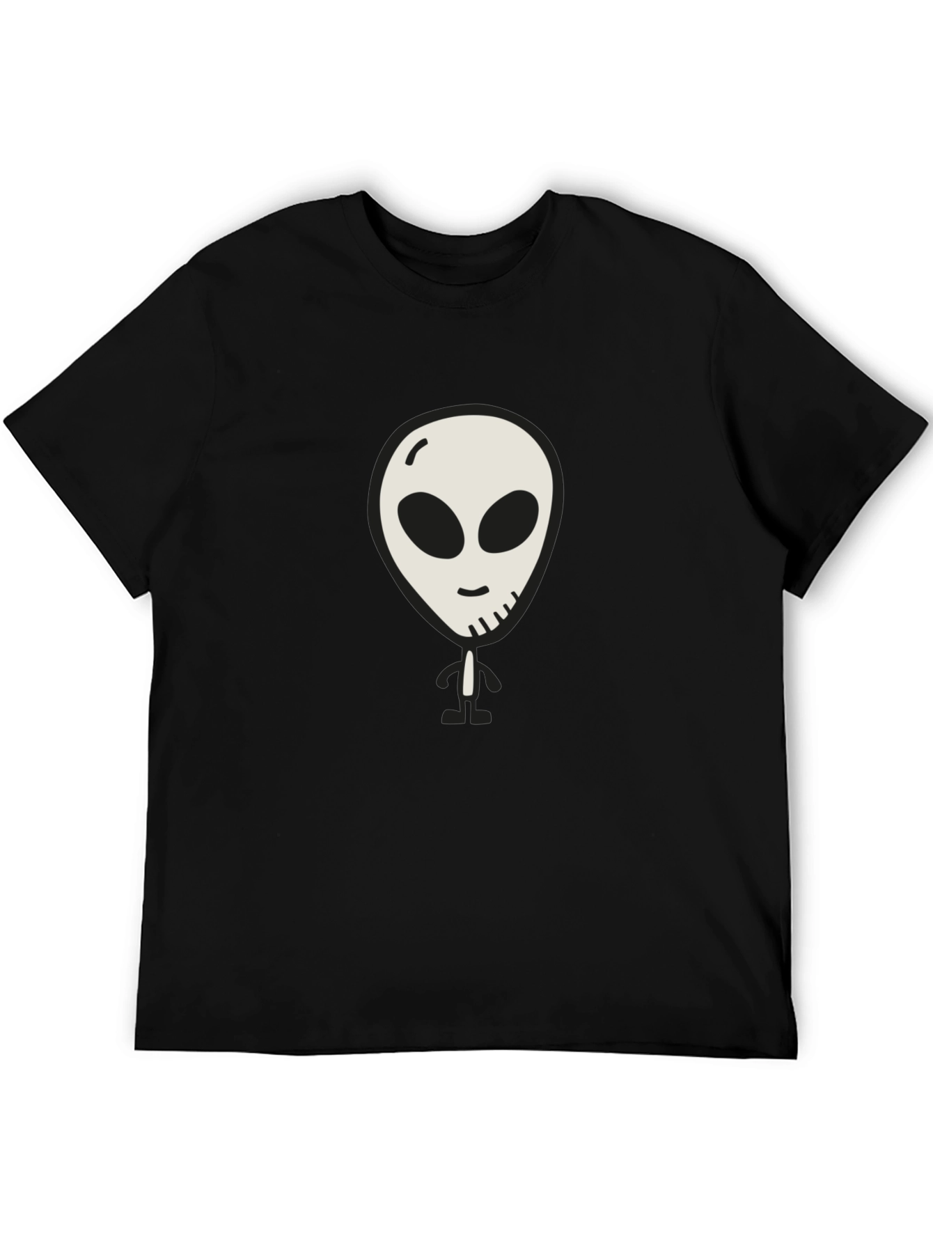 Alien Graphic Print Black T-Shirt