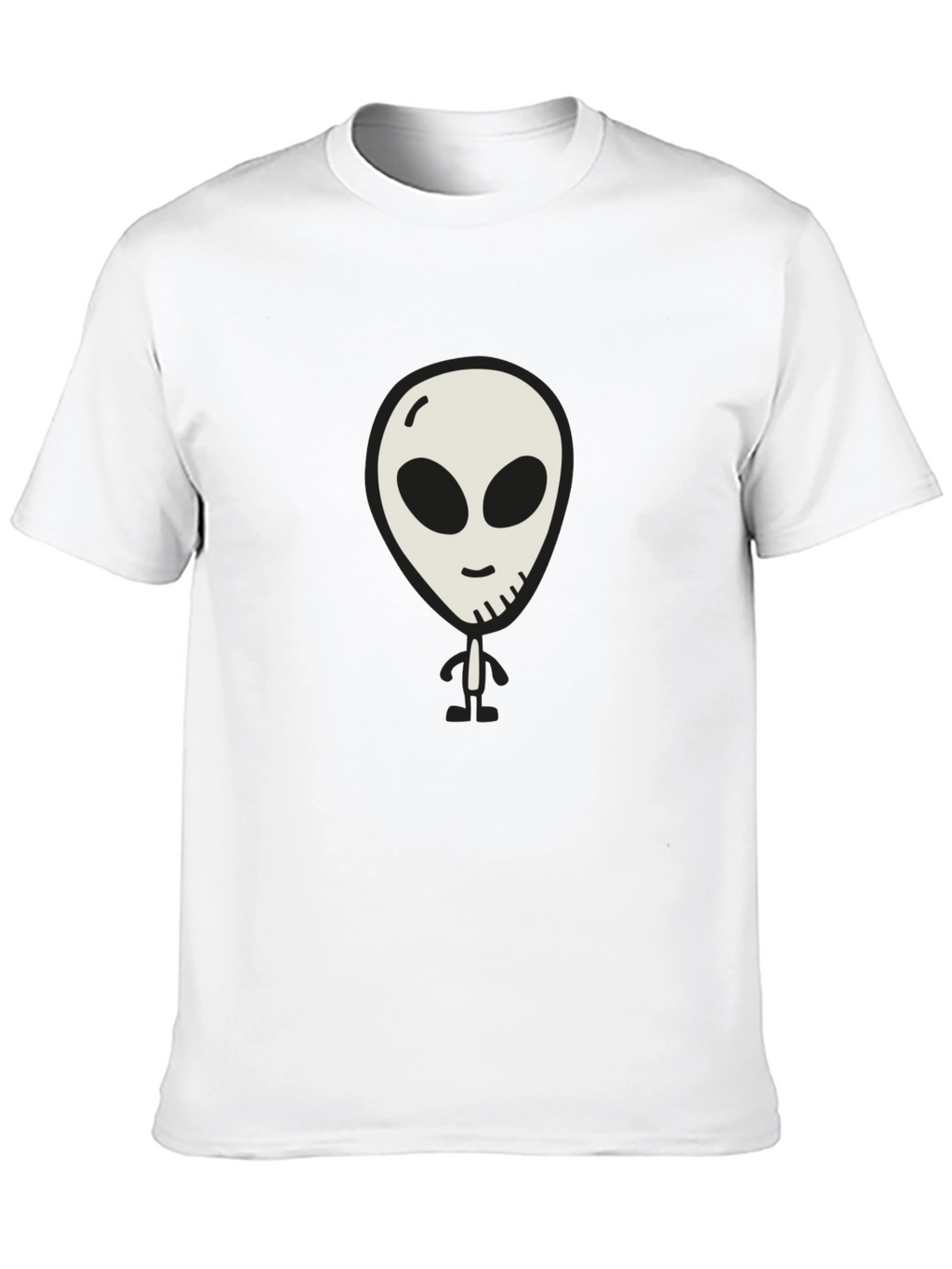 Alien Graphic Print Black T-Shirt