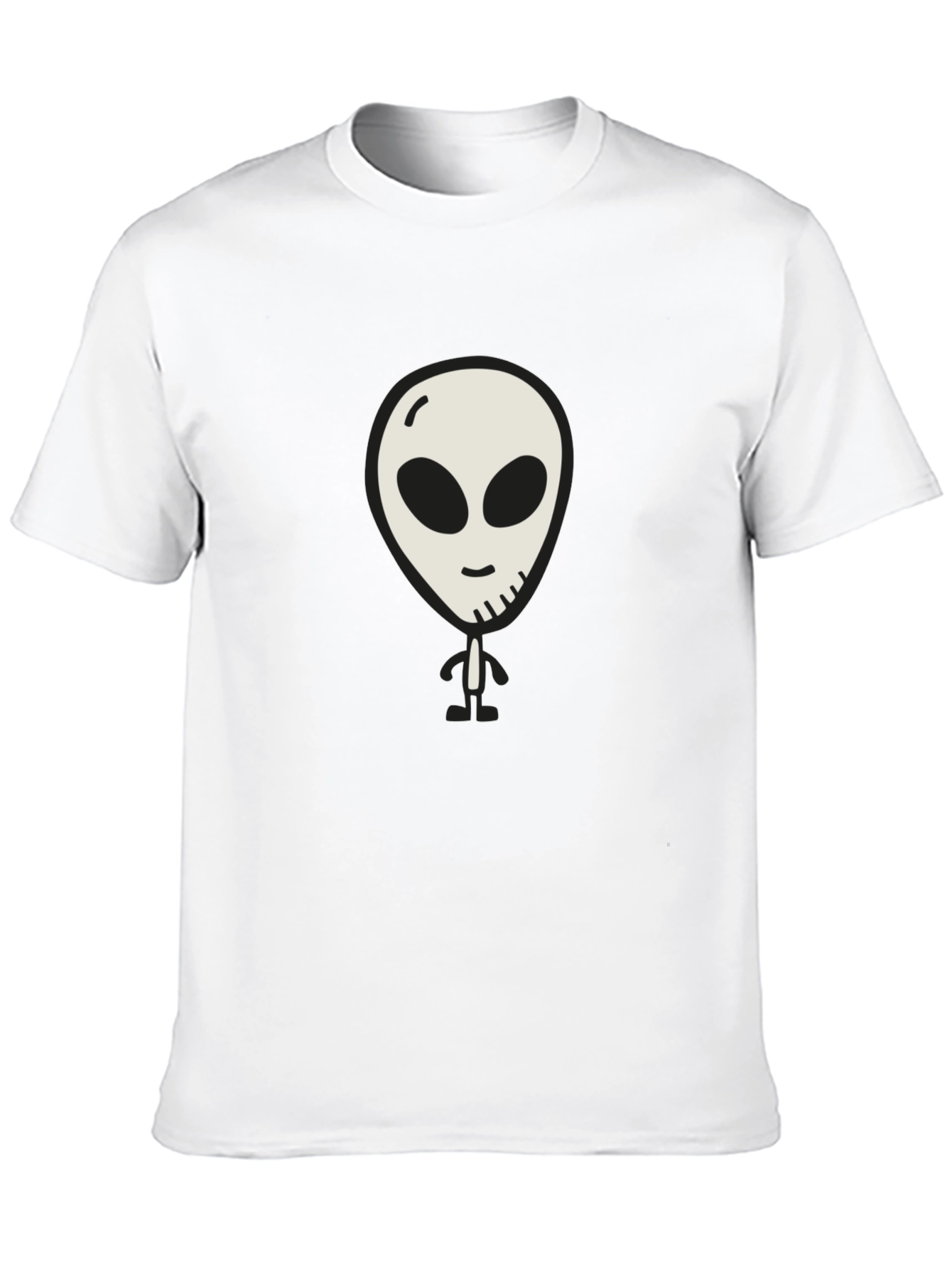 Alien Graphic Print Black T-Shirt