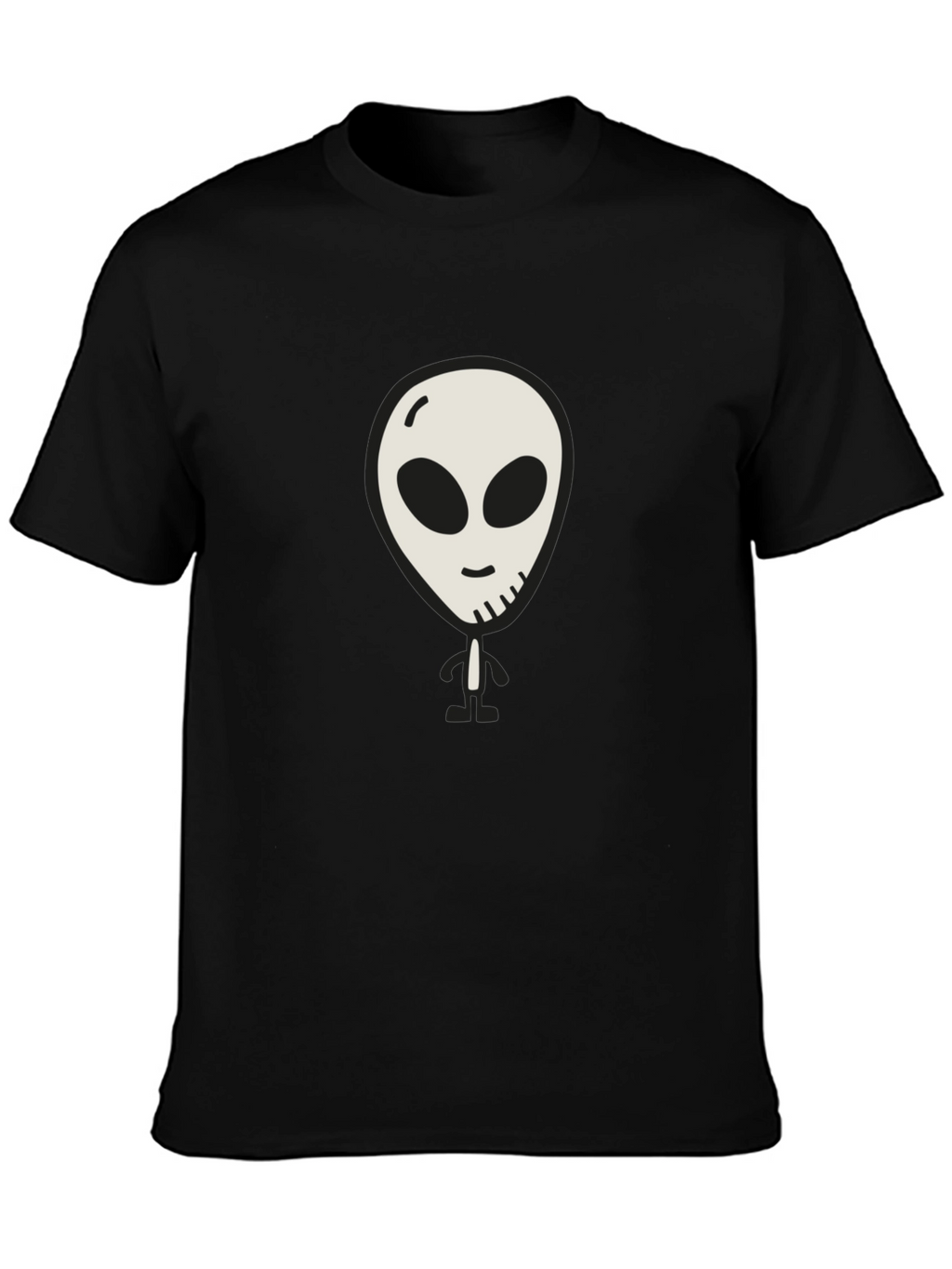 Alien Graphic Print Black T-Shirt