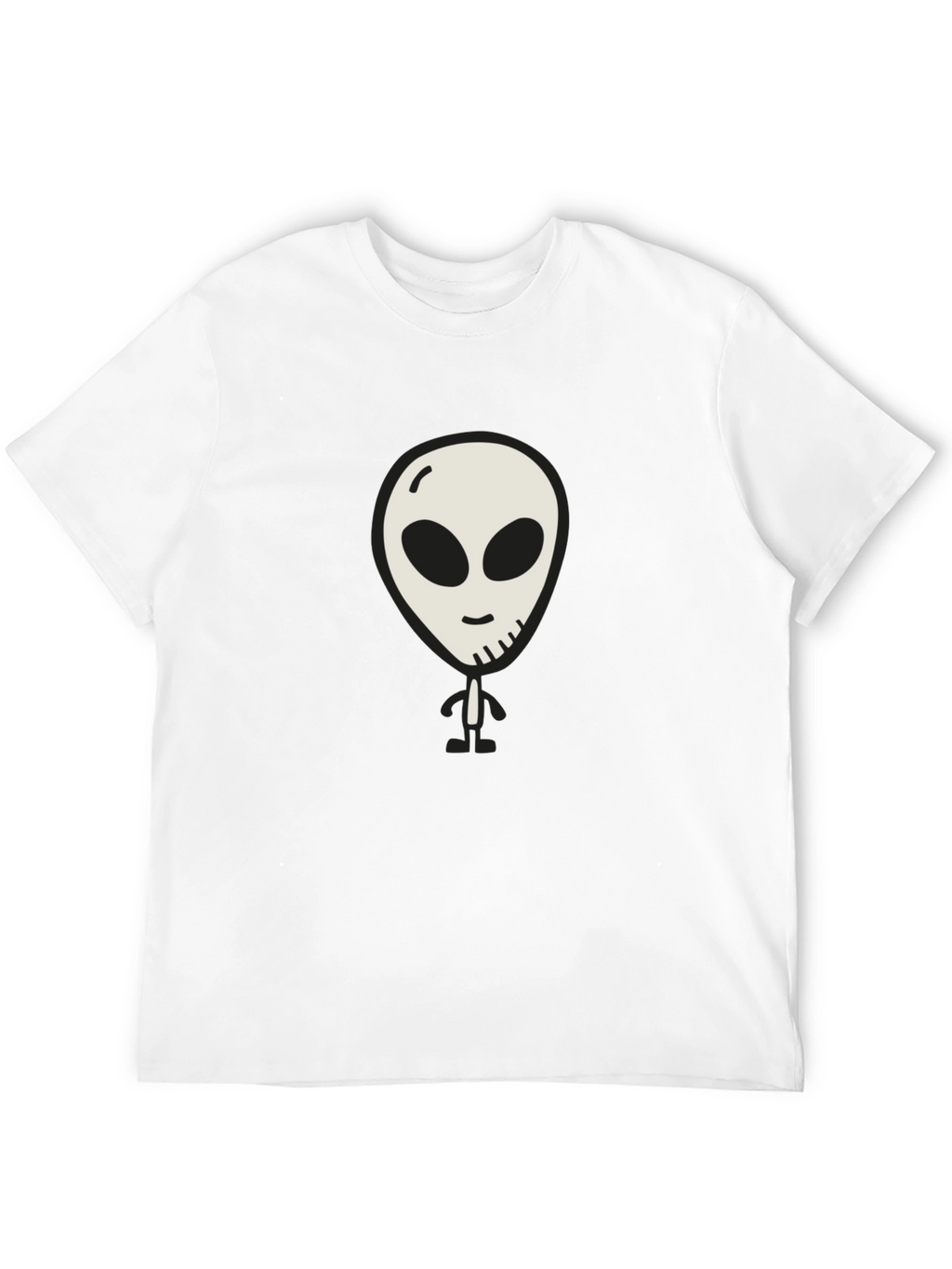 Alien Graphic Print Black T-Shirt